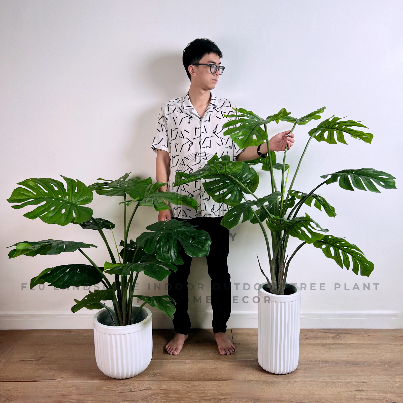 Cây trầu bà lá xẻ Nam Mỹ giả lá lớn đa dạng về kích thước phù hợp với nhiều phong cách trang trí