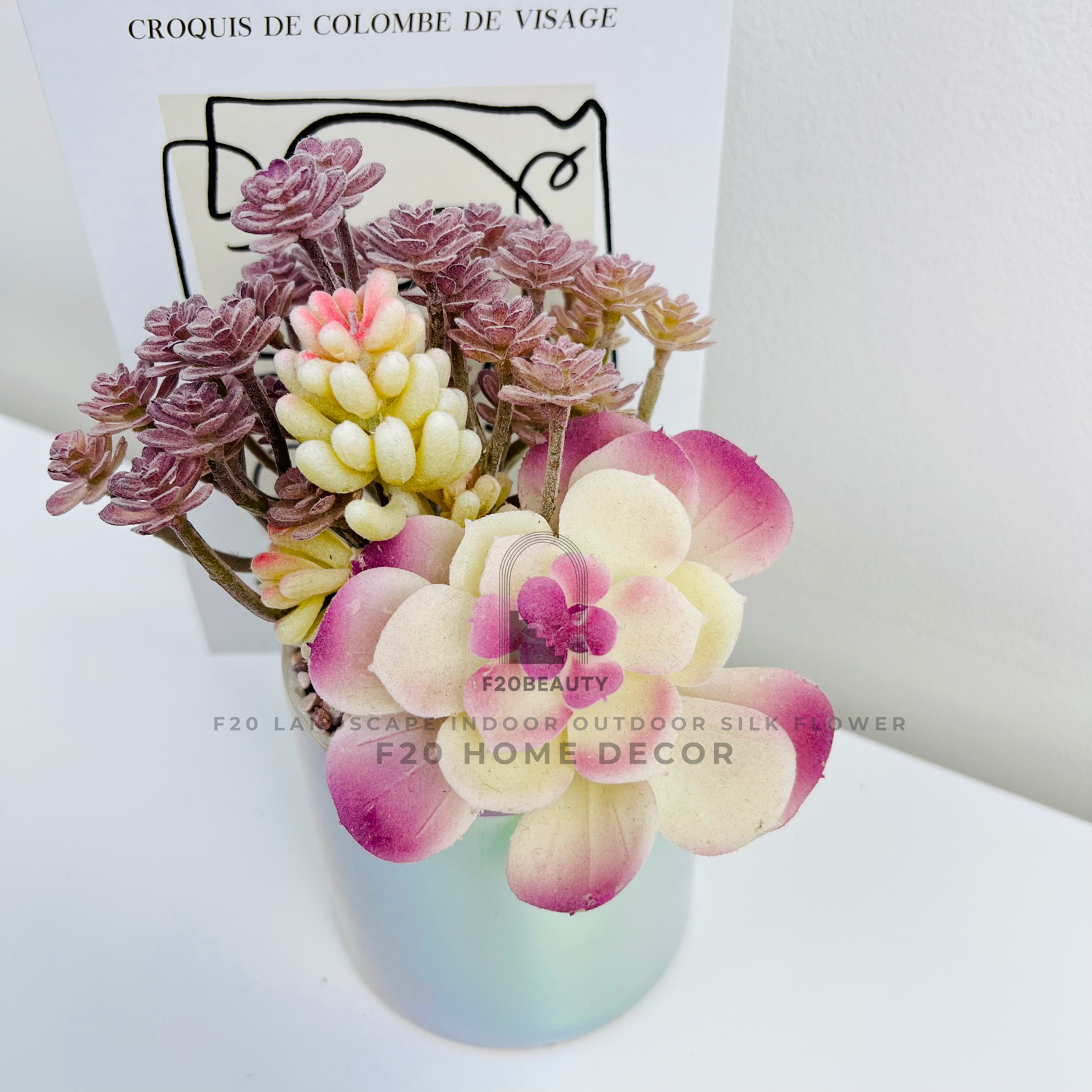 Chi tiết cây sen đá ngân chi giả