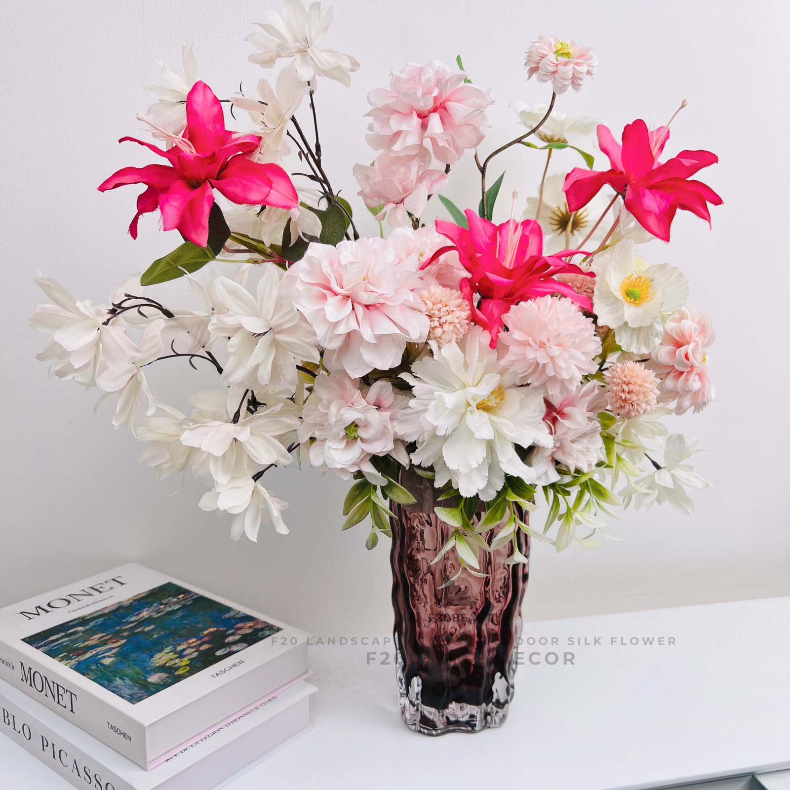 Bình hoa giả Eden cắm sẵn để bàn đẹp - Phong cách & Tinh tế