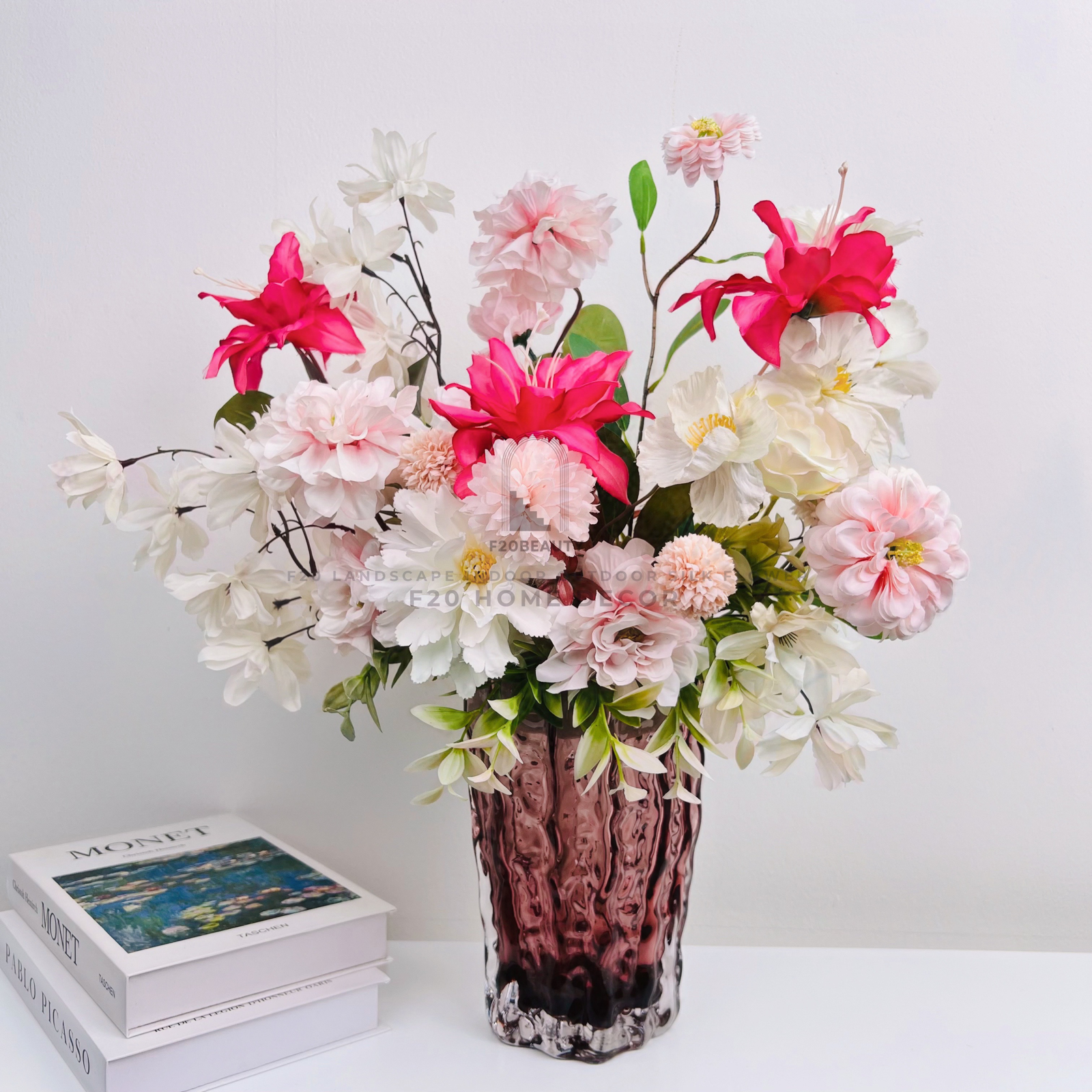 Bình hoa giả Eden cắm sẵn để bàn đẹp