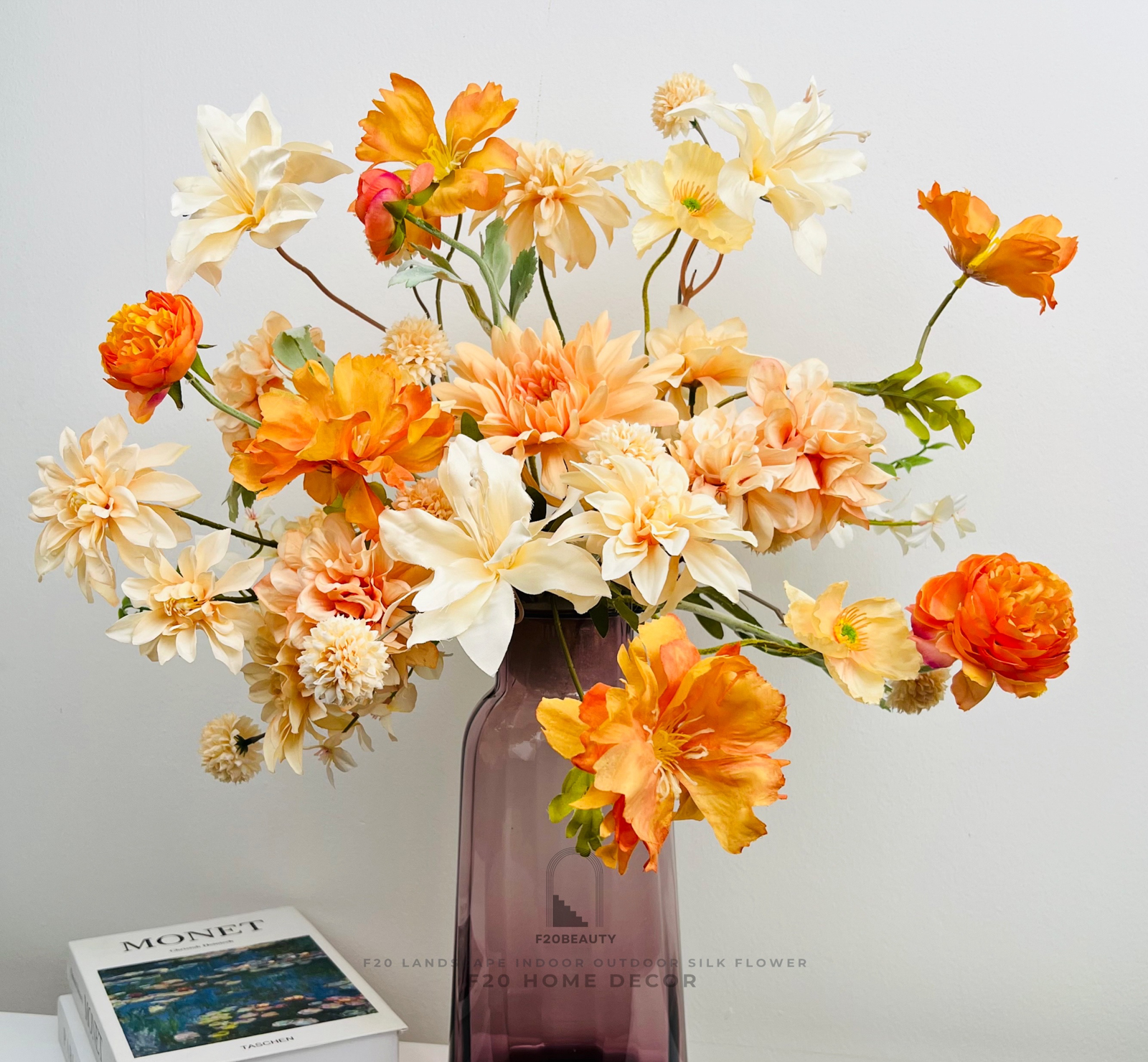 Bình hoa giả Elie cắm sẵn để bàn đẹp - Phong cách & Tinh tế