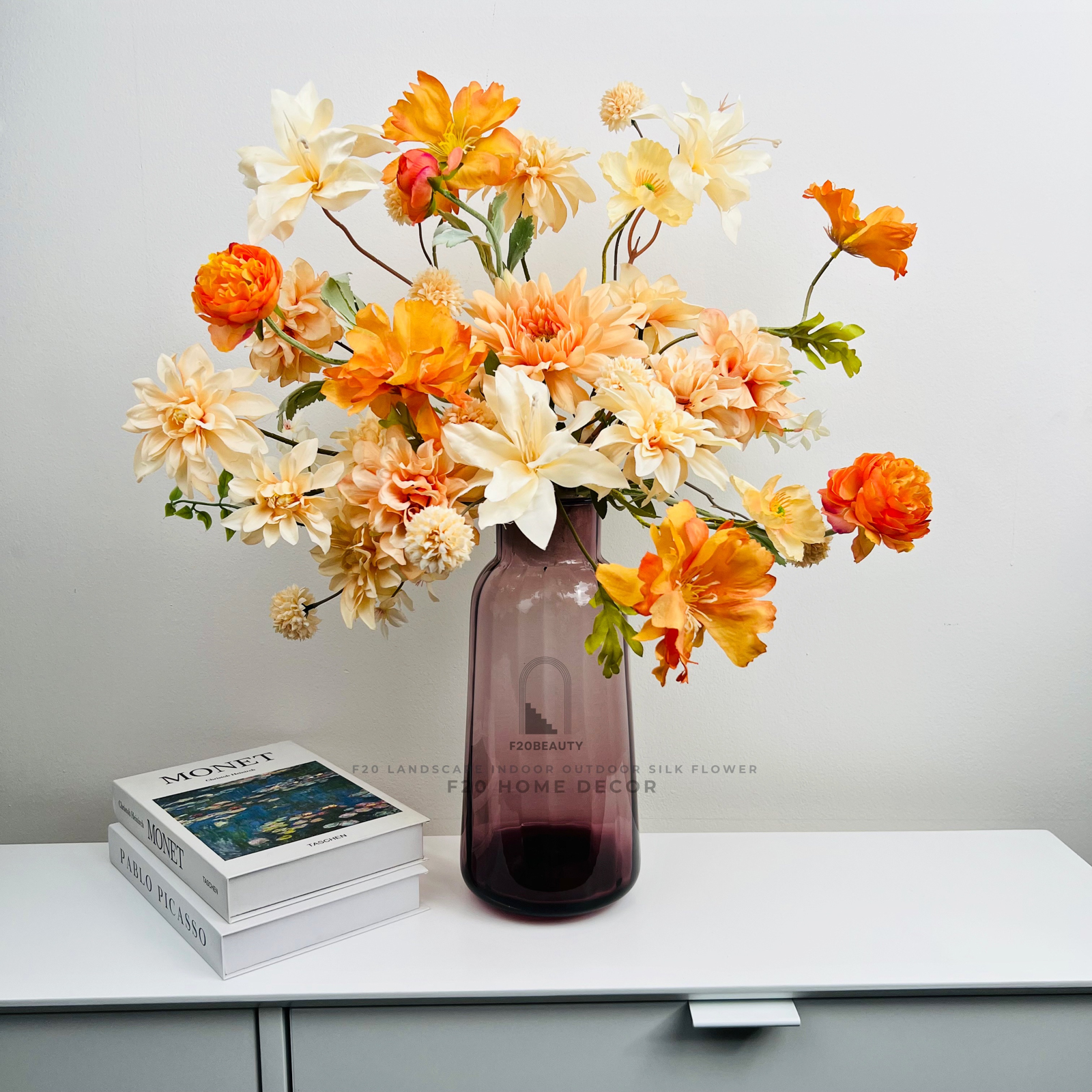 Bình hoa giả Elie cắm sẵn để bàn đẹp