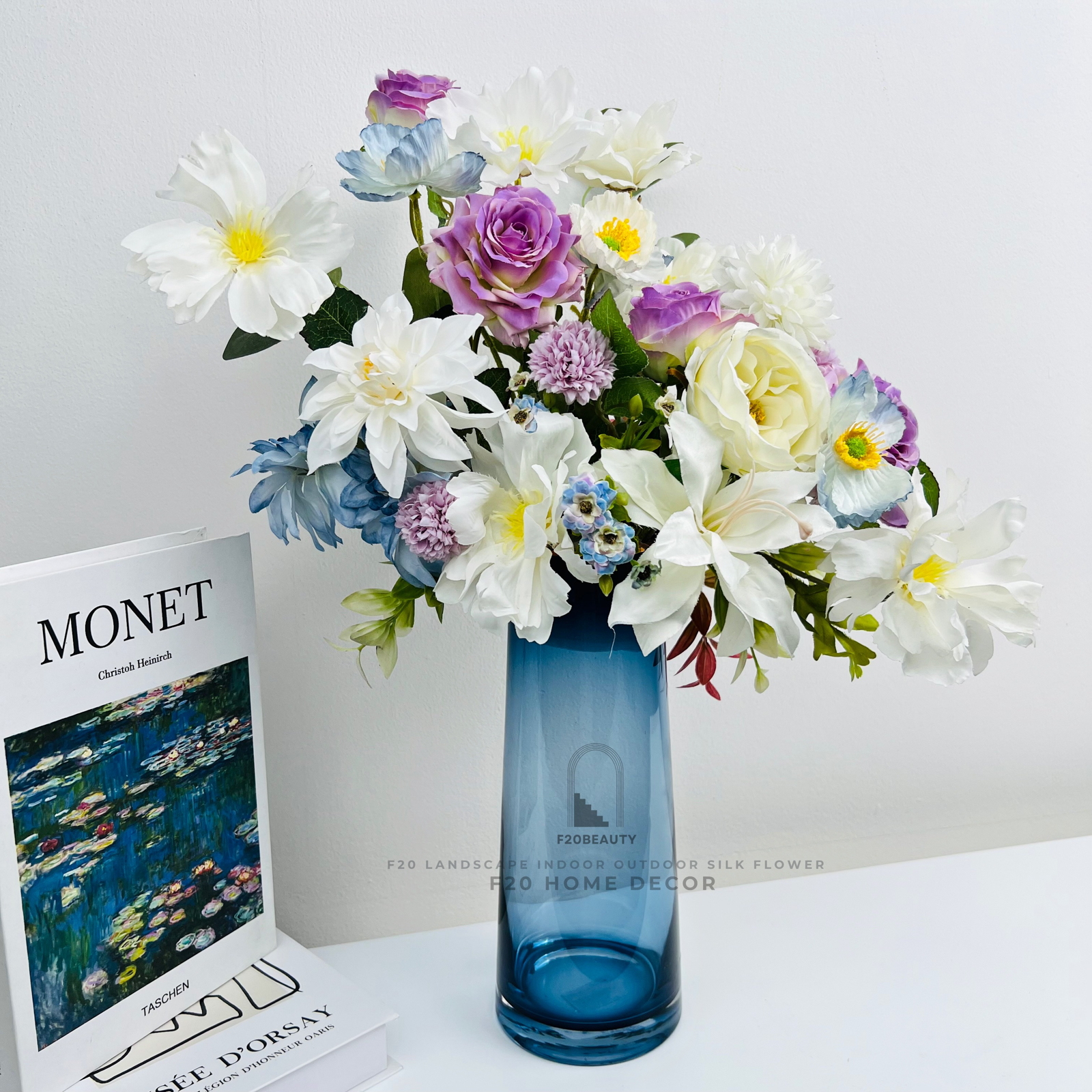 Bình hoa giả Sealy cắm sẵn để bàn đẹp trang trí phòng khách