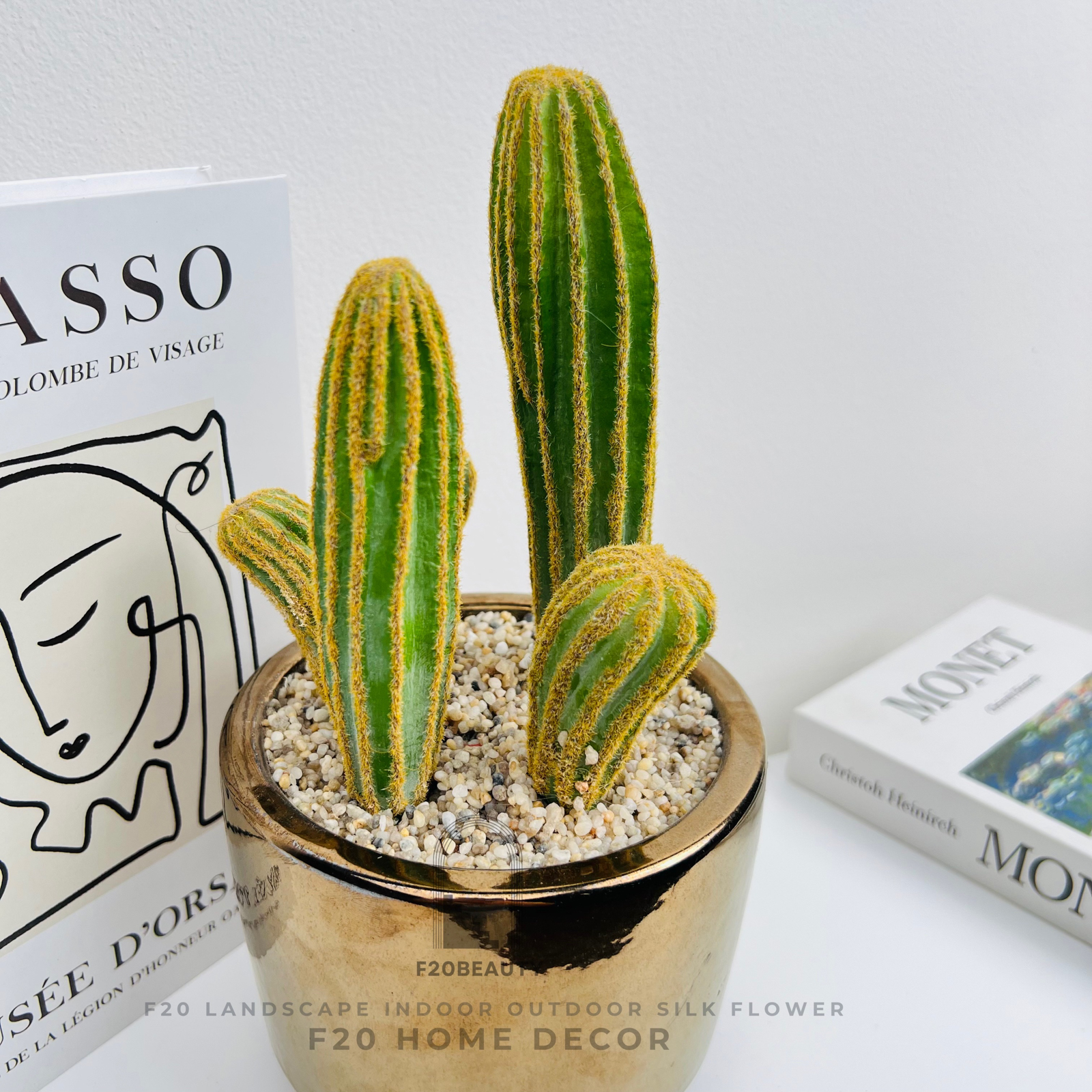 Chậu cây xương rồng giả để bàn mang phong cách sa mạc đến không gian sống của bạn