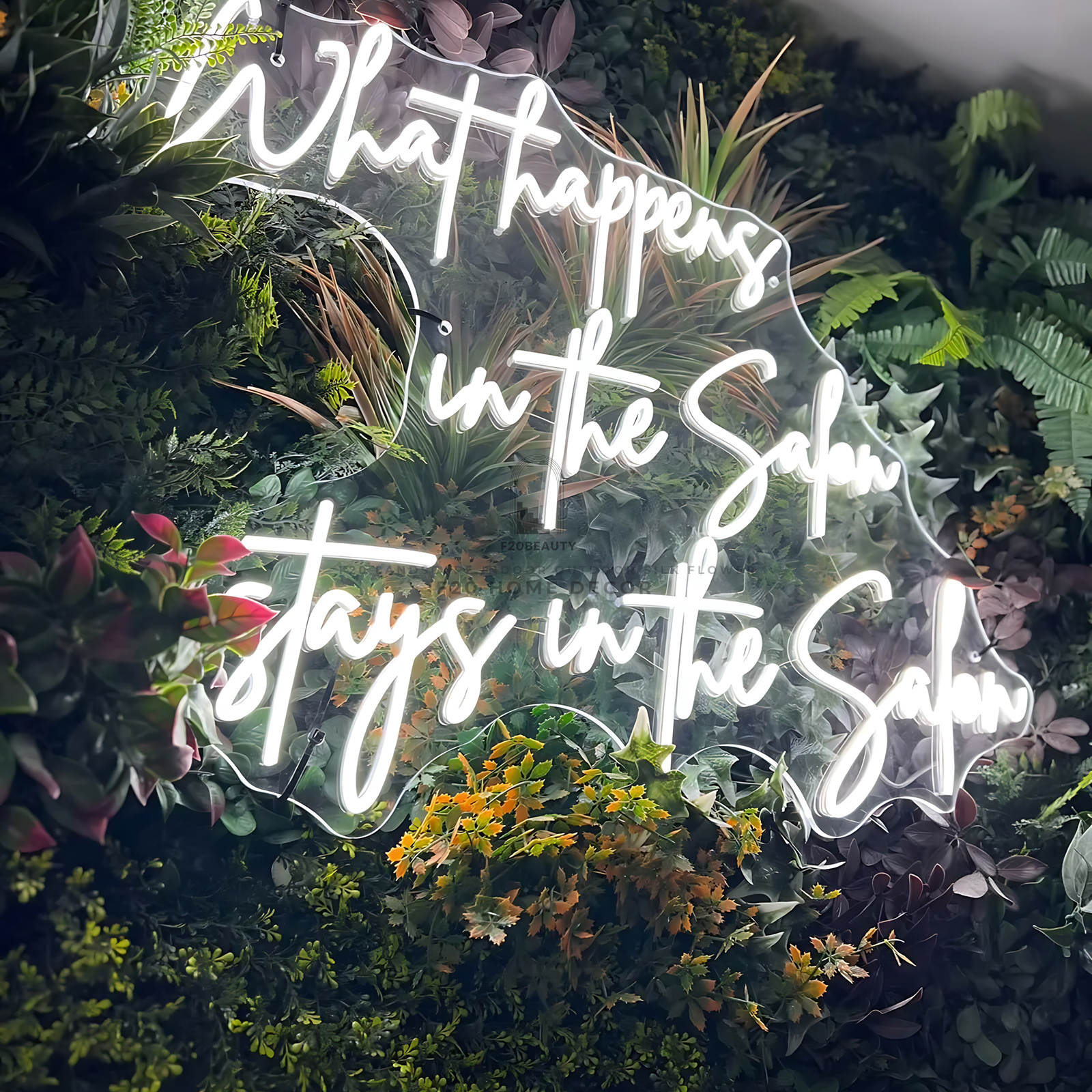 Tường cây giả mix nhiều loại màu sang trọng