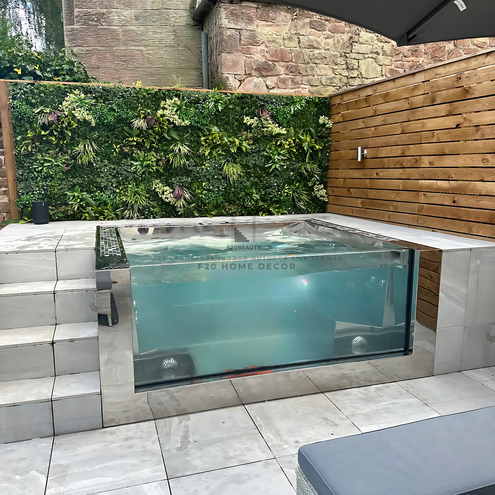 Tường cây giả trang trí ngoại thất sân vườn với phong cách mới