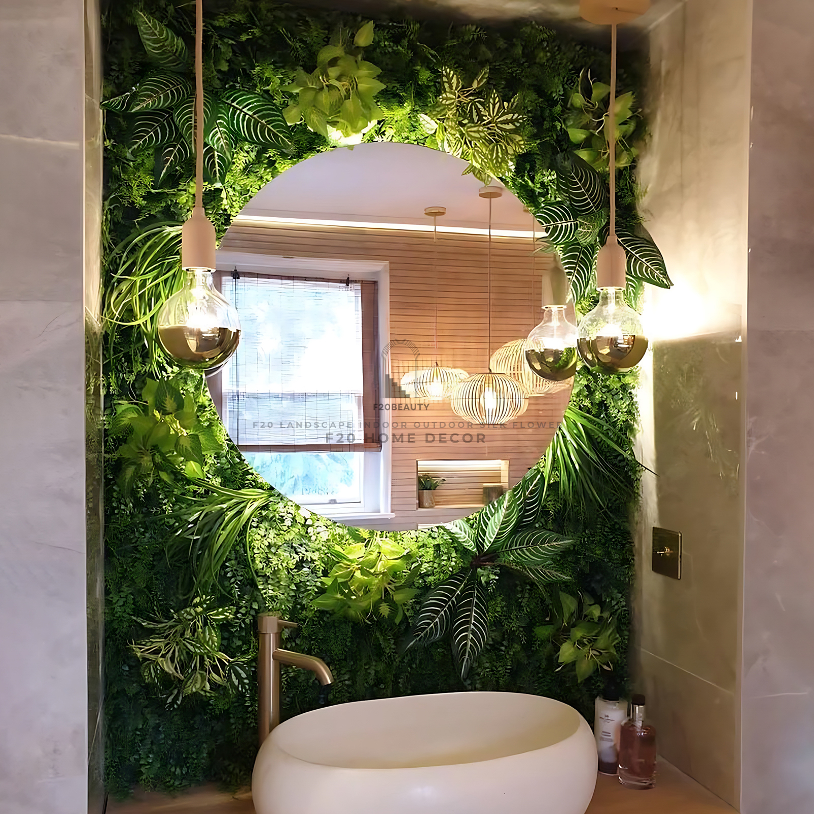 Tường cây giả phong cách rustic giải pháp trang trí đẹp và thân thiện