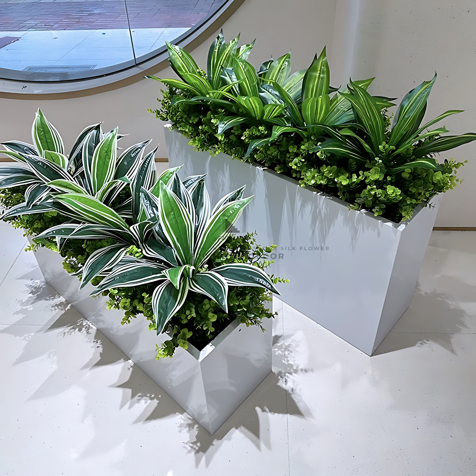 Bục cây lưỡi hổ giả trang trí văn phòng giúp cải thiện tâm trạng làm việc