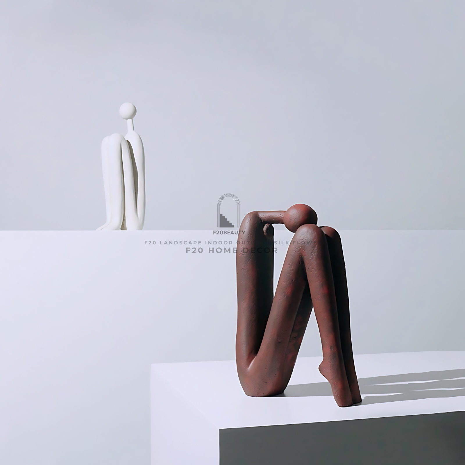 Chặn sách hình người Stickman kết hợp hài hòa giữa 2 màu trắng và nâu