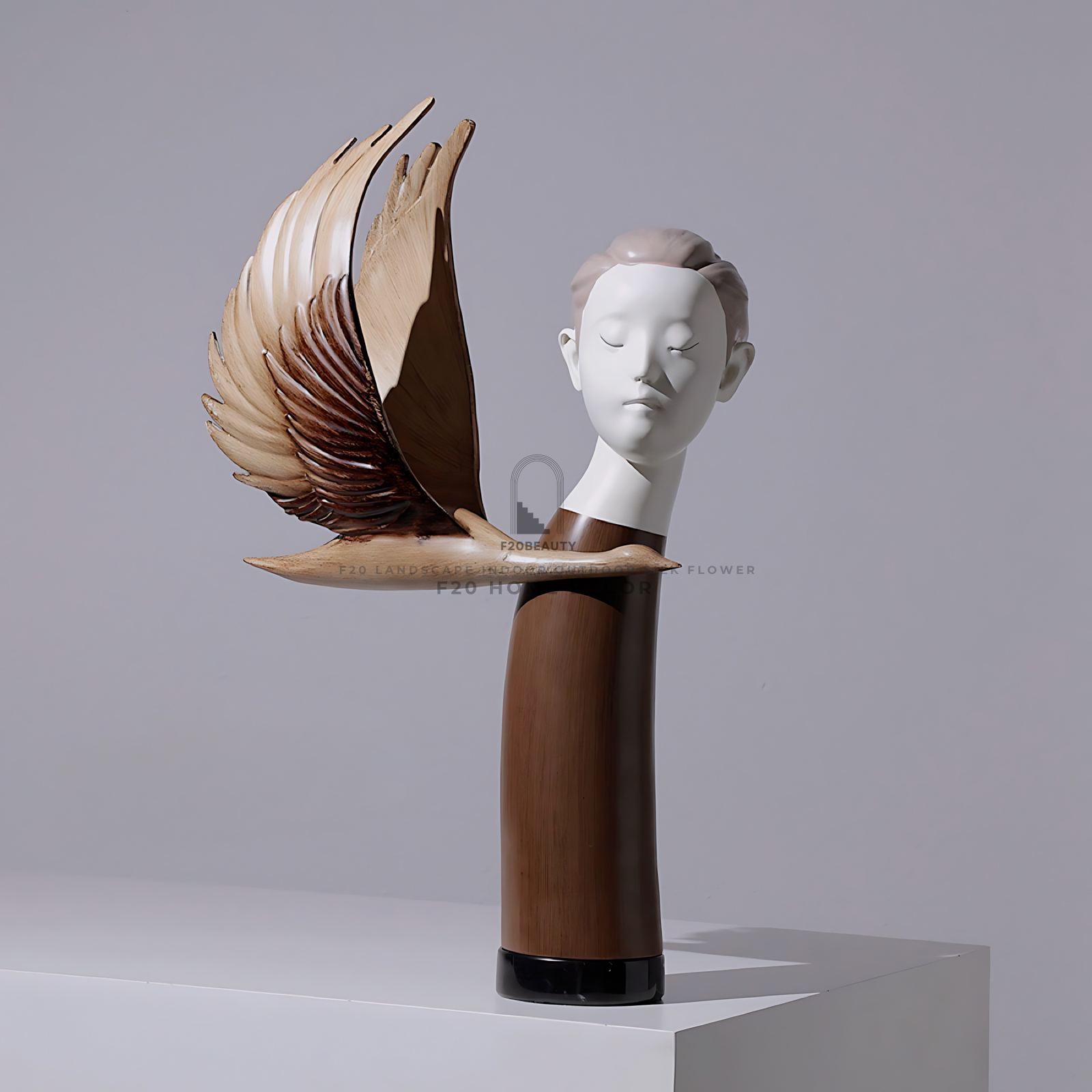 Tượng nghệ thuật điêu khắc thiên thần ảo ảnh