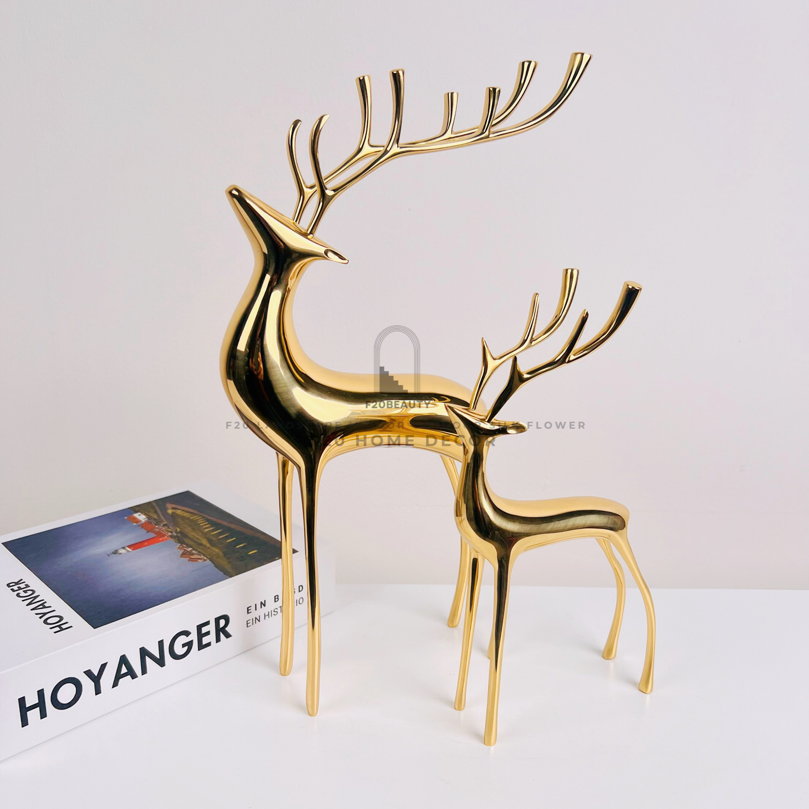 Sự thanh lịch của bộ tượng nai đồng phong thủy