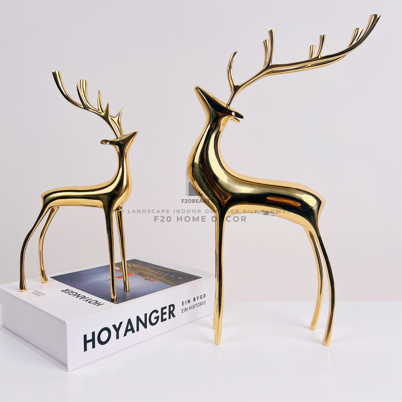 Tượng cặp nai đồng phong thủy đem lại may mắn