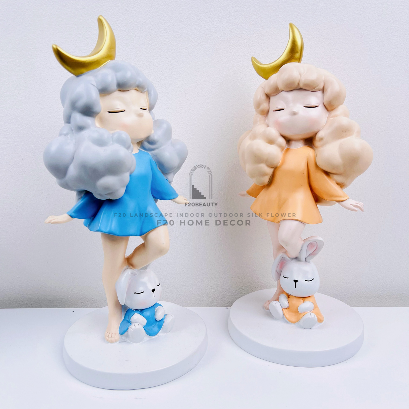 Tượng cô gái mặt trăng Belle trang trí nội thất
