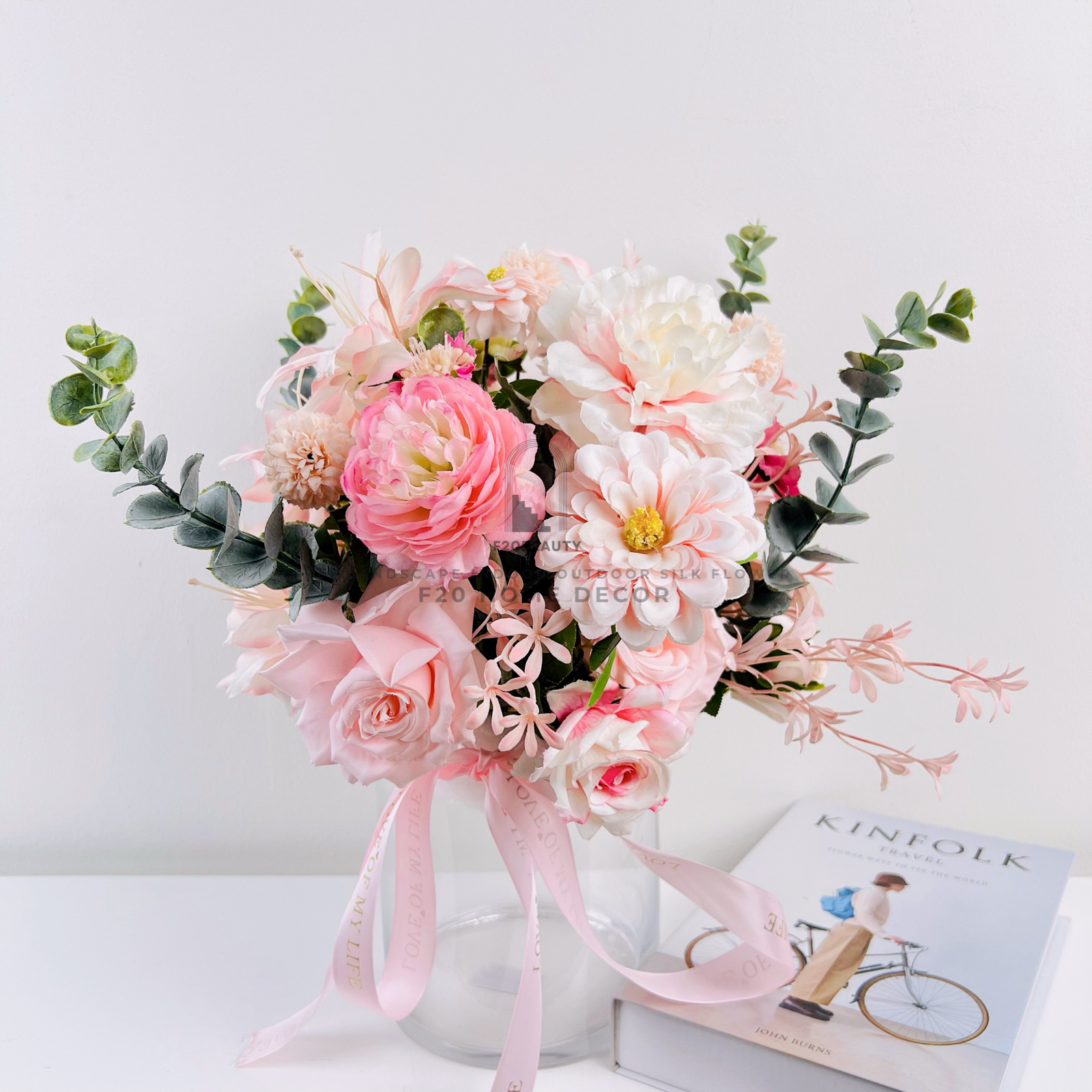 Bình hoa Abez giả cắm sẵn để bàn đẹp