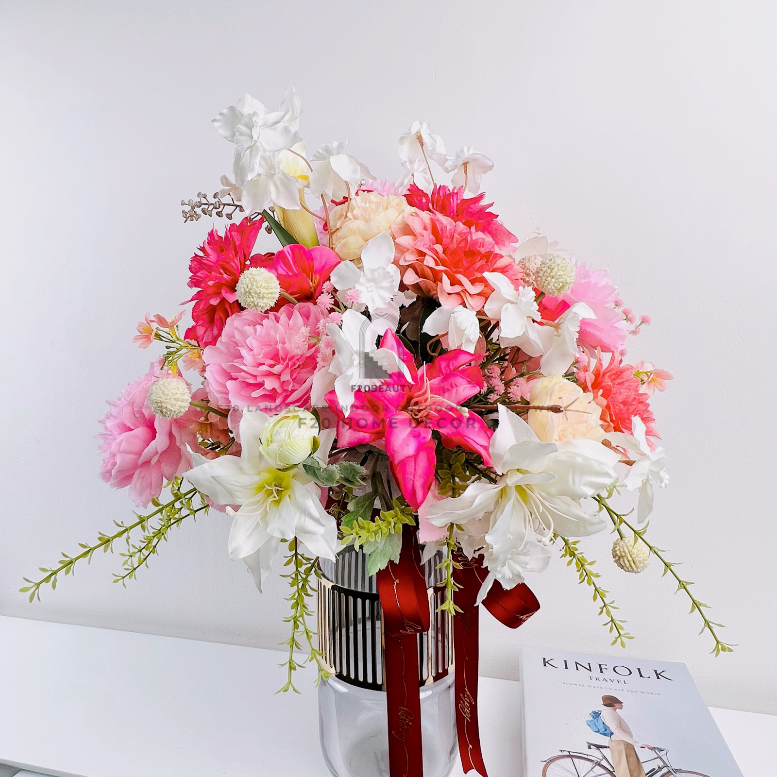 Bình hoa Nami giả cắm sẵn để bàn đẹp trang trí không gian sống của bạn