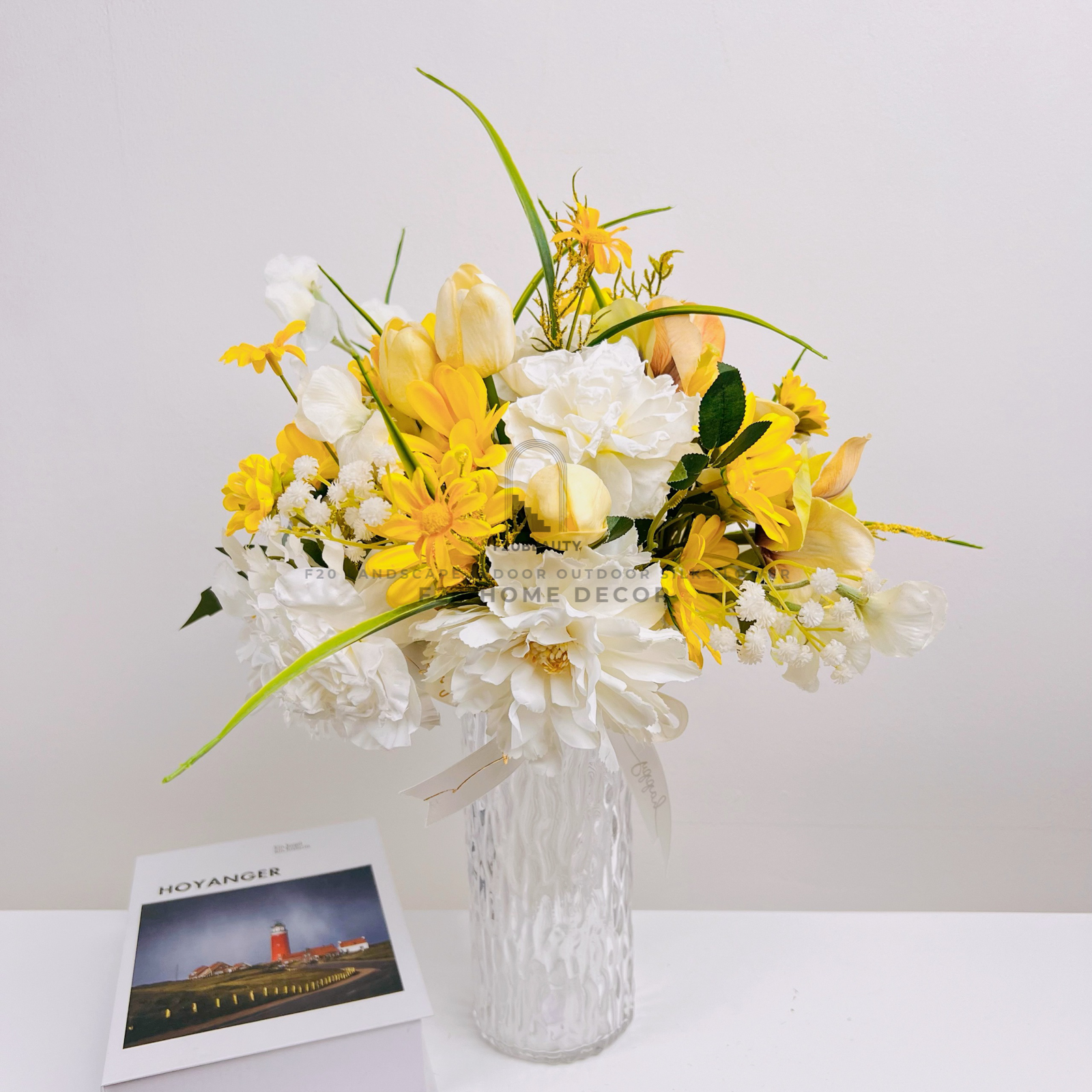 Bình hoa Gummy giả cắm sẵn để bàn đẹp trang trí phòng ngủ