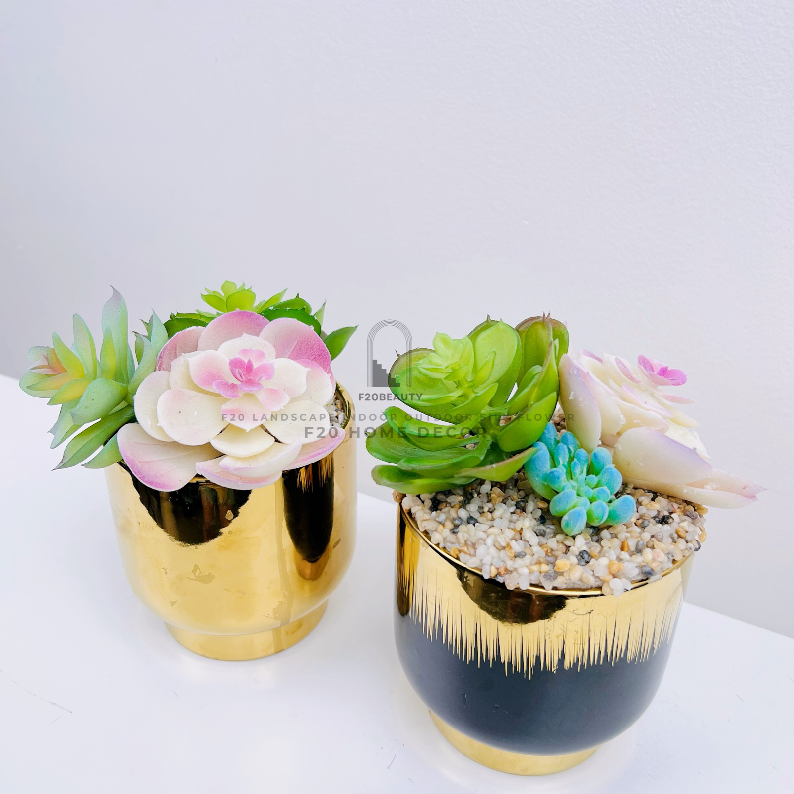 Chậu sen đá giả nhiều mẫu – Điểm nhấn cho bàn làm việc