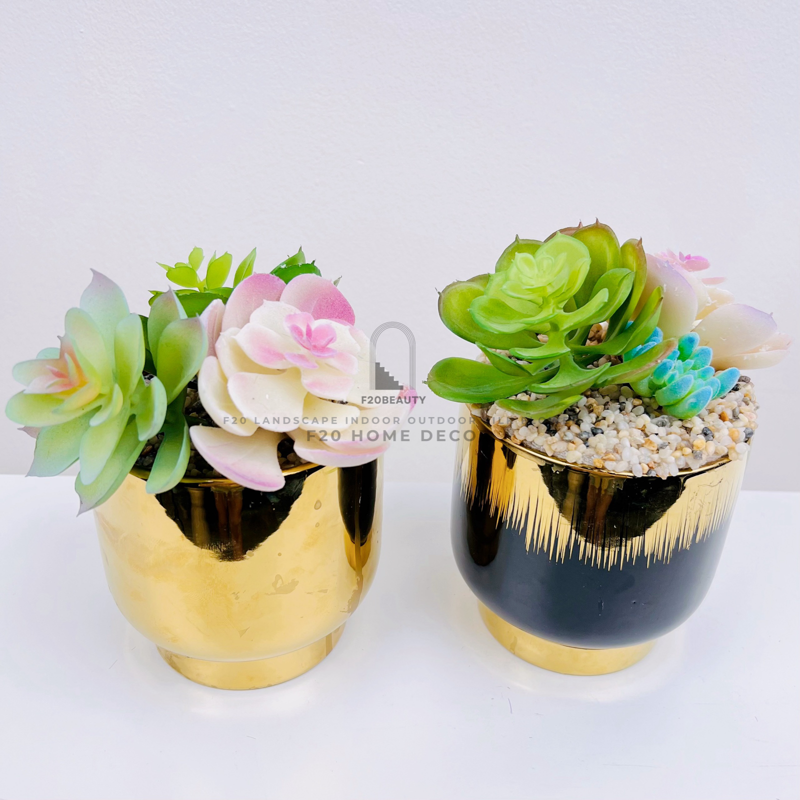 Trang trí không gian sống với chậu sen đá giả đa dạng mẫu mã