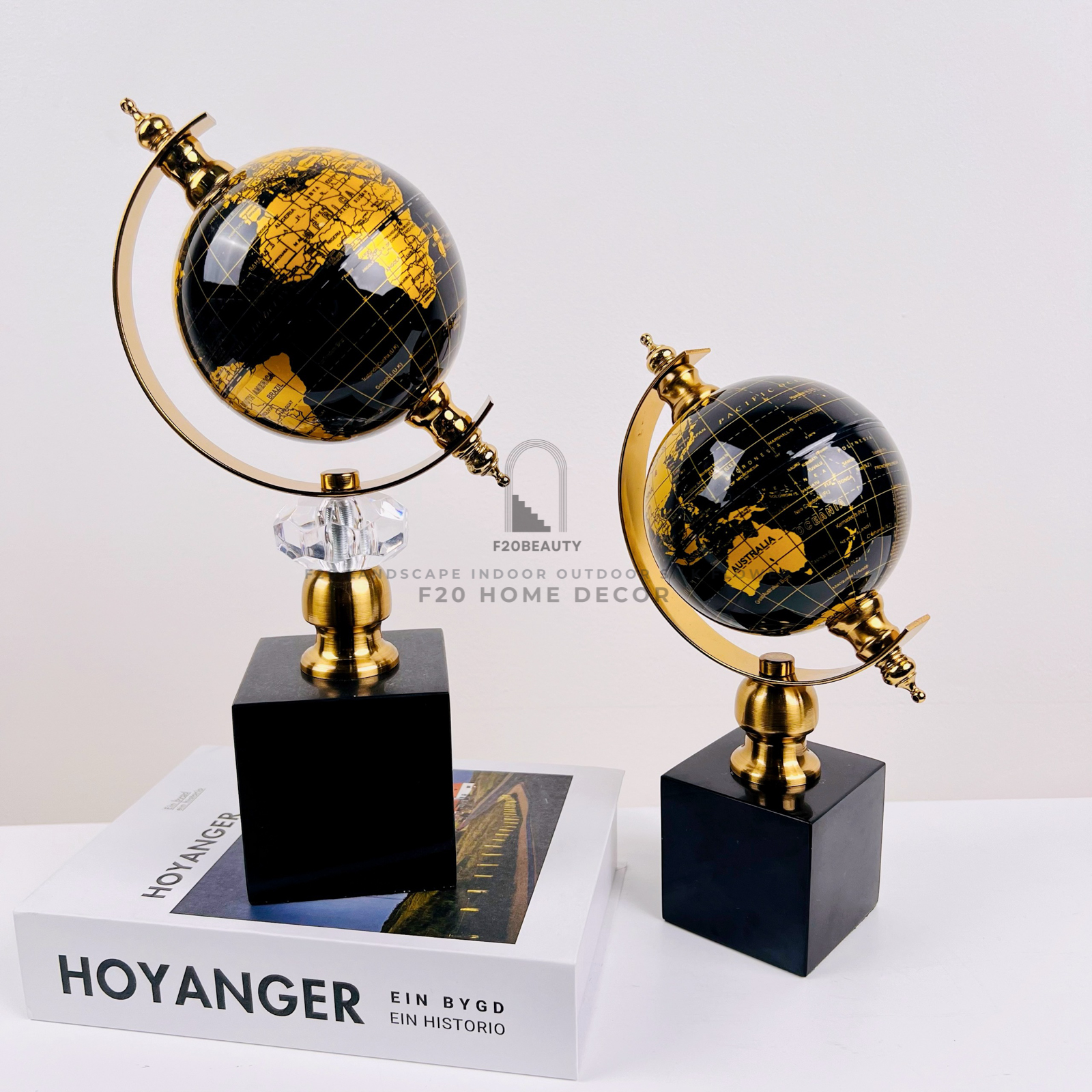 Tượng kim loại quả cầu chân cẩm thạch