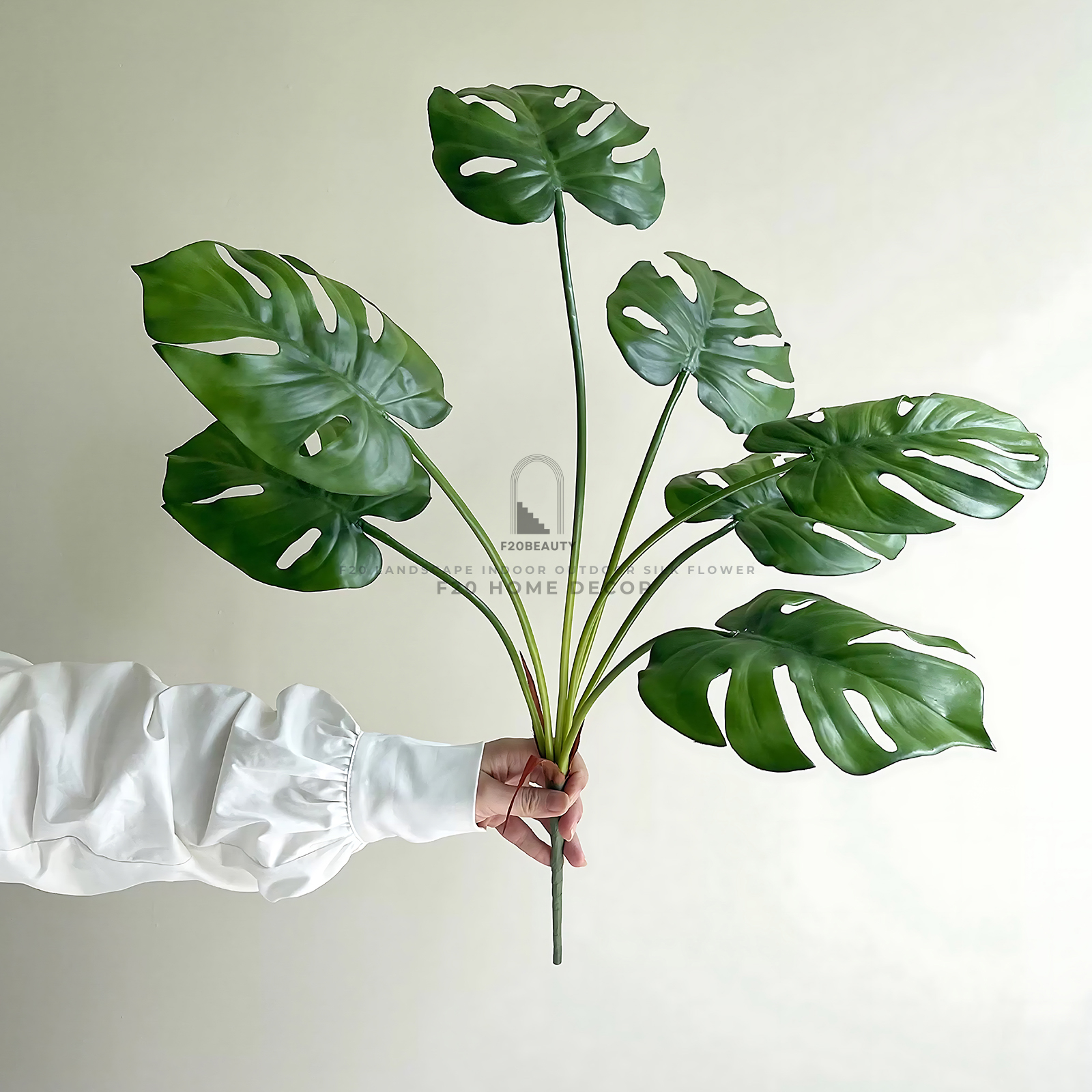 Cành cây Monstera giả loại cao cấp - Cây Monstera cao su thân mềm loại ...