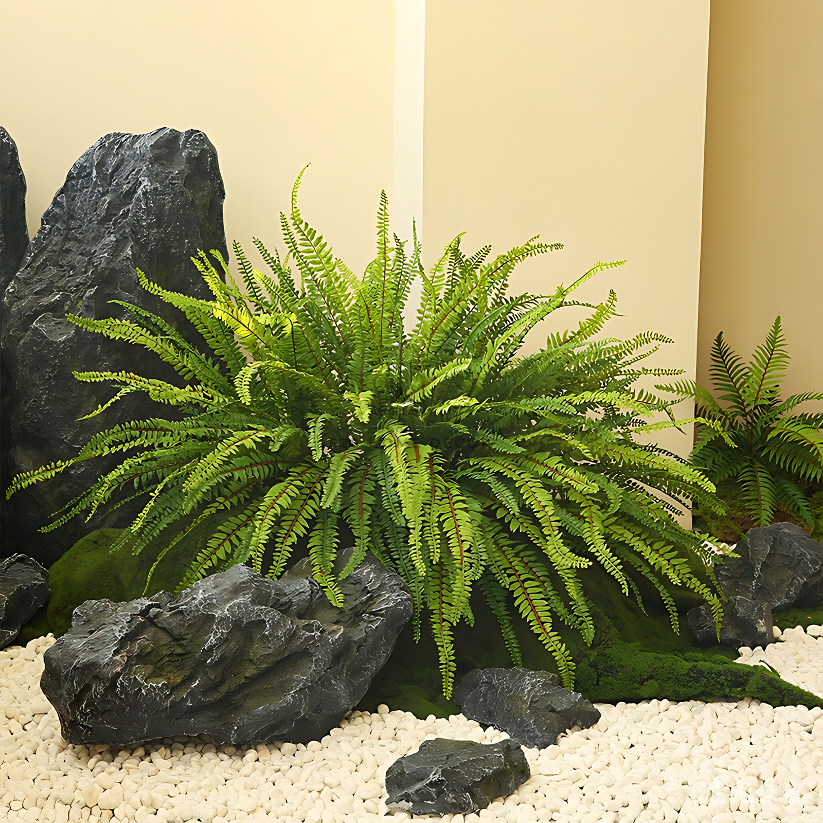 Cành cây dương xỉ Ba Tư trang trí tiểu cảnh sân vườn