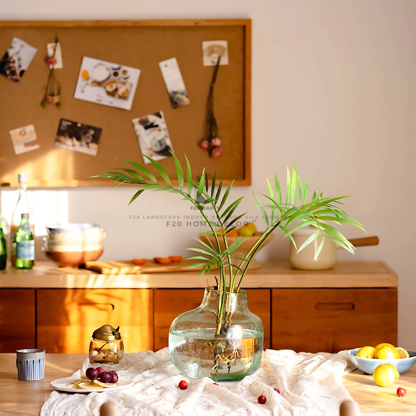 Hình ảnh minh họa cây cau tiểu trâm giả đặt trong phòng khách, văn phòng, sảnh công ty,...