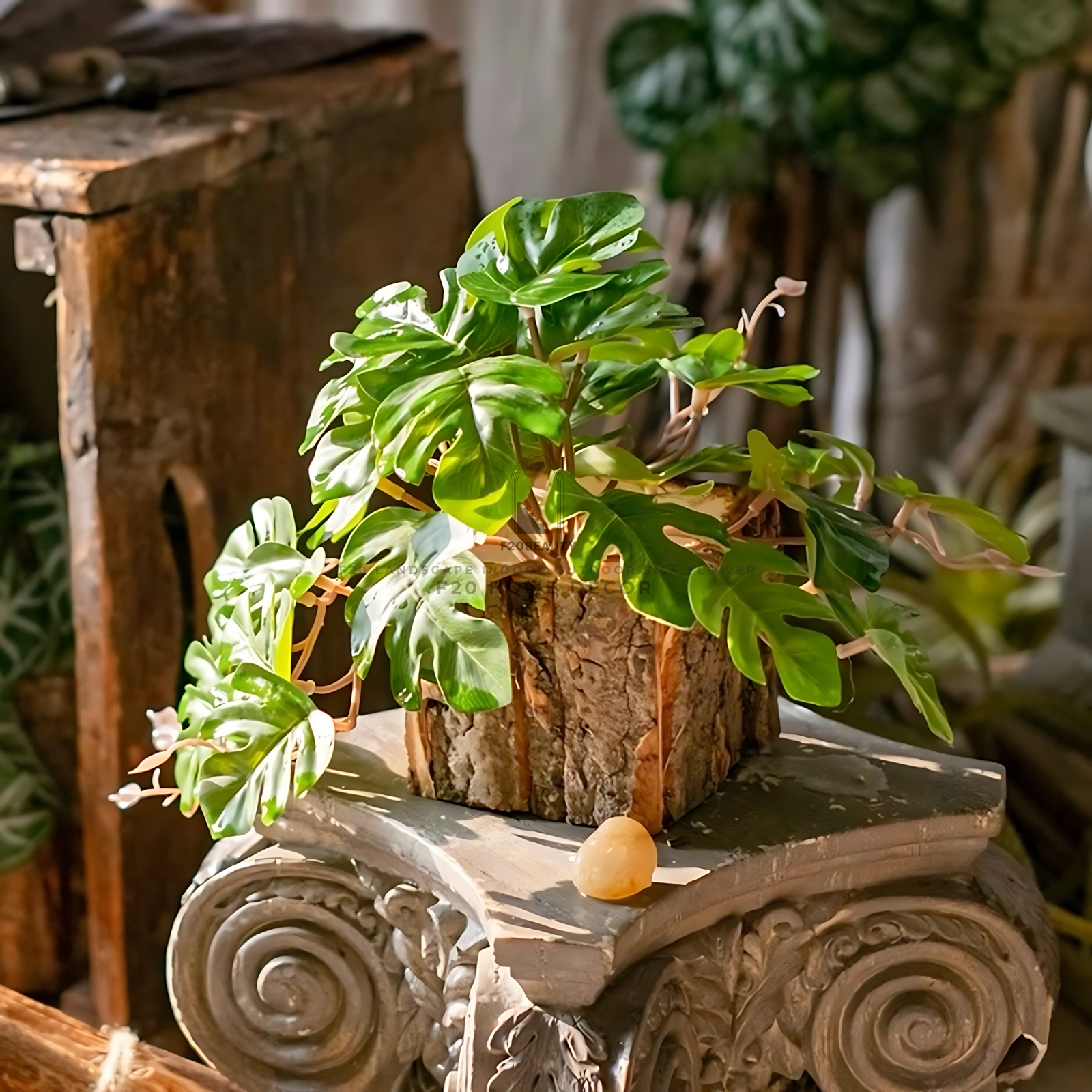 Cành cây Monstera giả trang trí