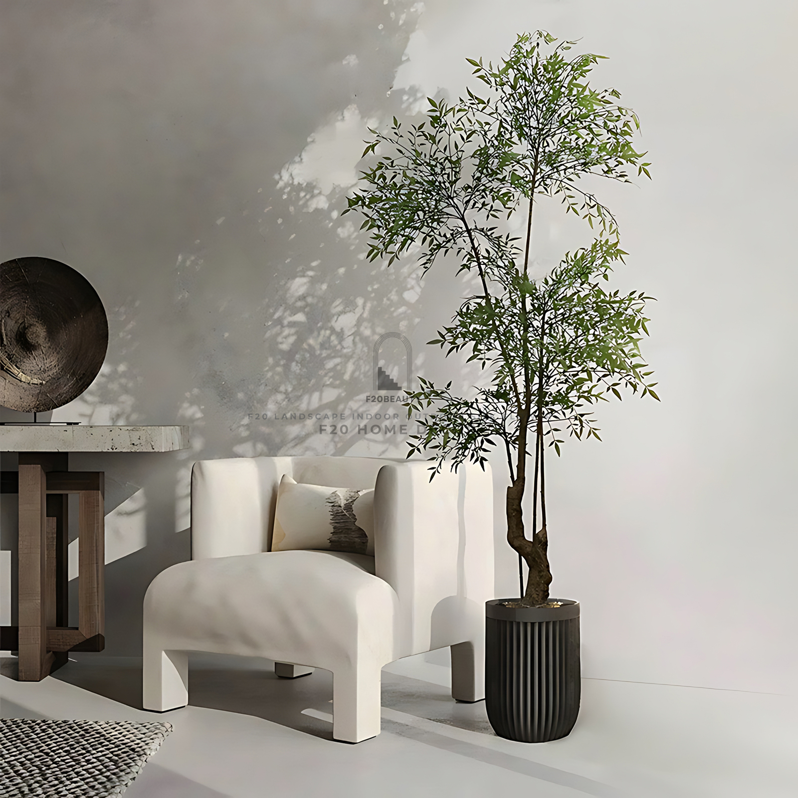 Hình ảnh thực tế cây nam thiên trúc giả dáng bonsai có kích thước 180cm