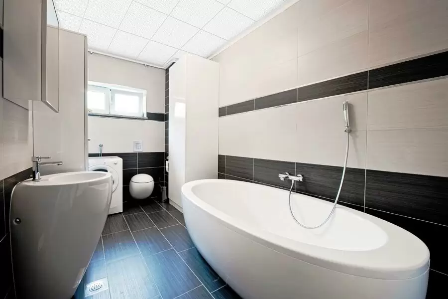 Hình ảnh trần thạch cao trong nhà tắm, chống thấm hiệu quả