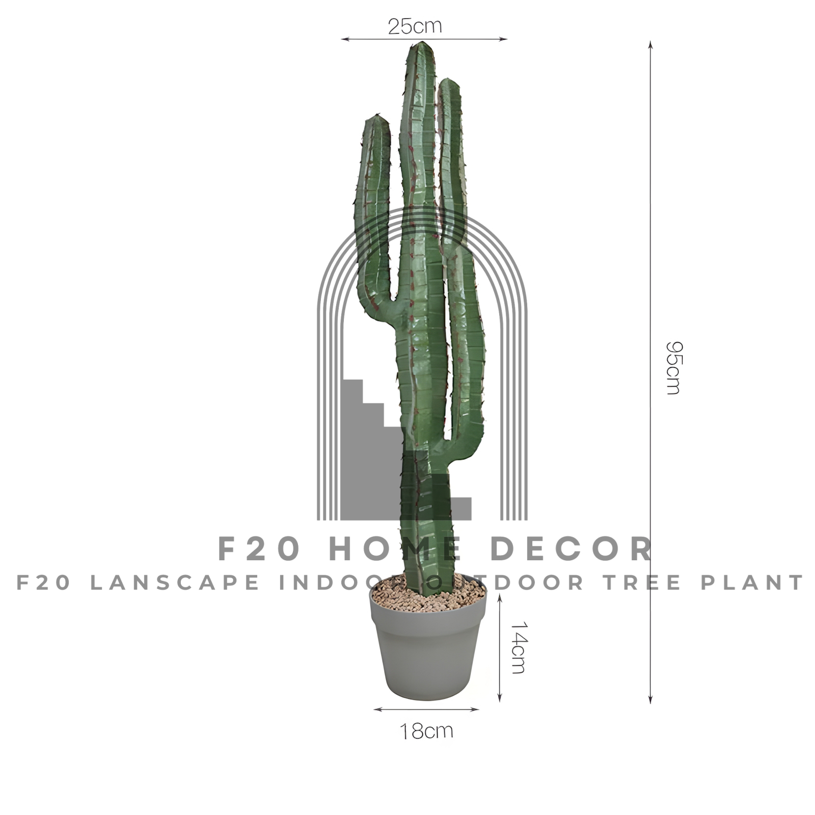 Hình ảnh chi tiết cây xương rồng Saguaro giả 4 tay có kích thước cao 95cm
