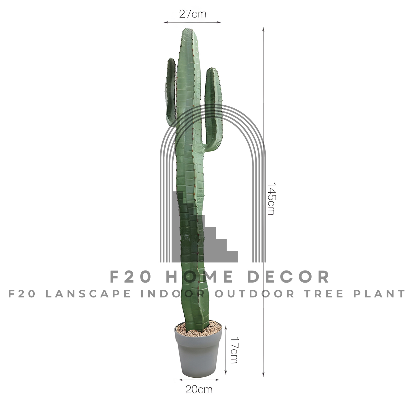 Hình ảnh chi tiết cây xương rồng Saguaro giả 3 tay có kích thước cao 145cm