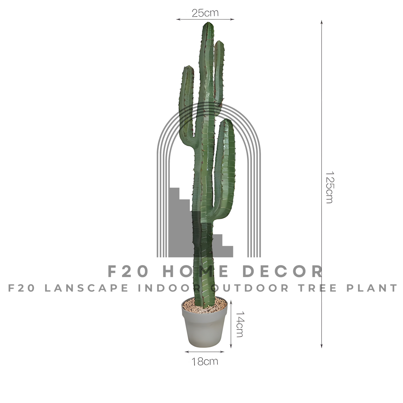 Hình ảnh chi tiết cây xương rồng Saguaro giả 4 tay có kích thước cao 125cm