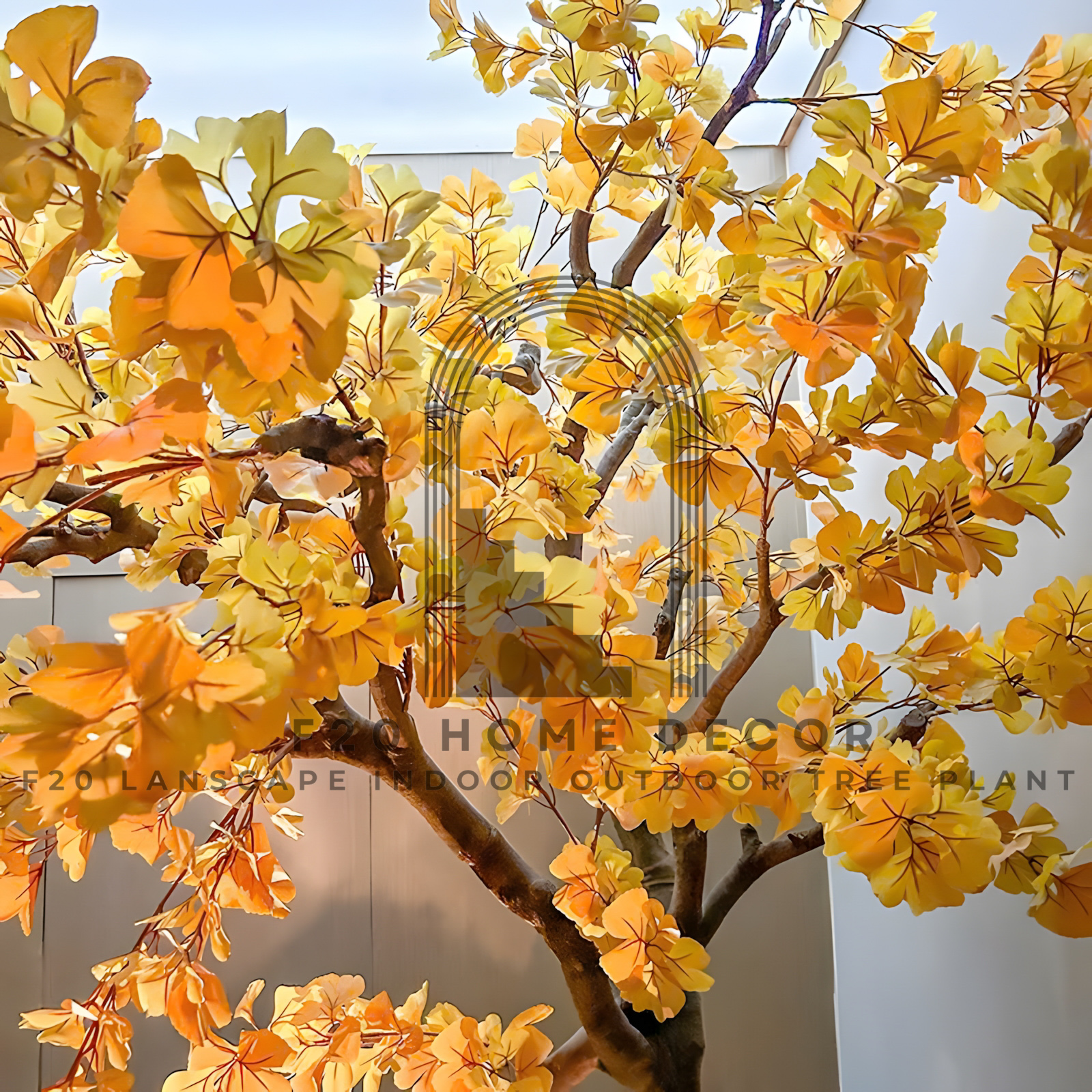 Hình ảnh chi tiết cành lá bạch quả giả