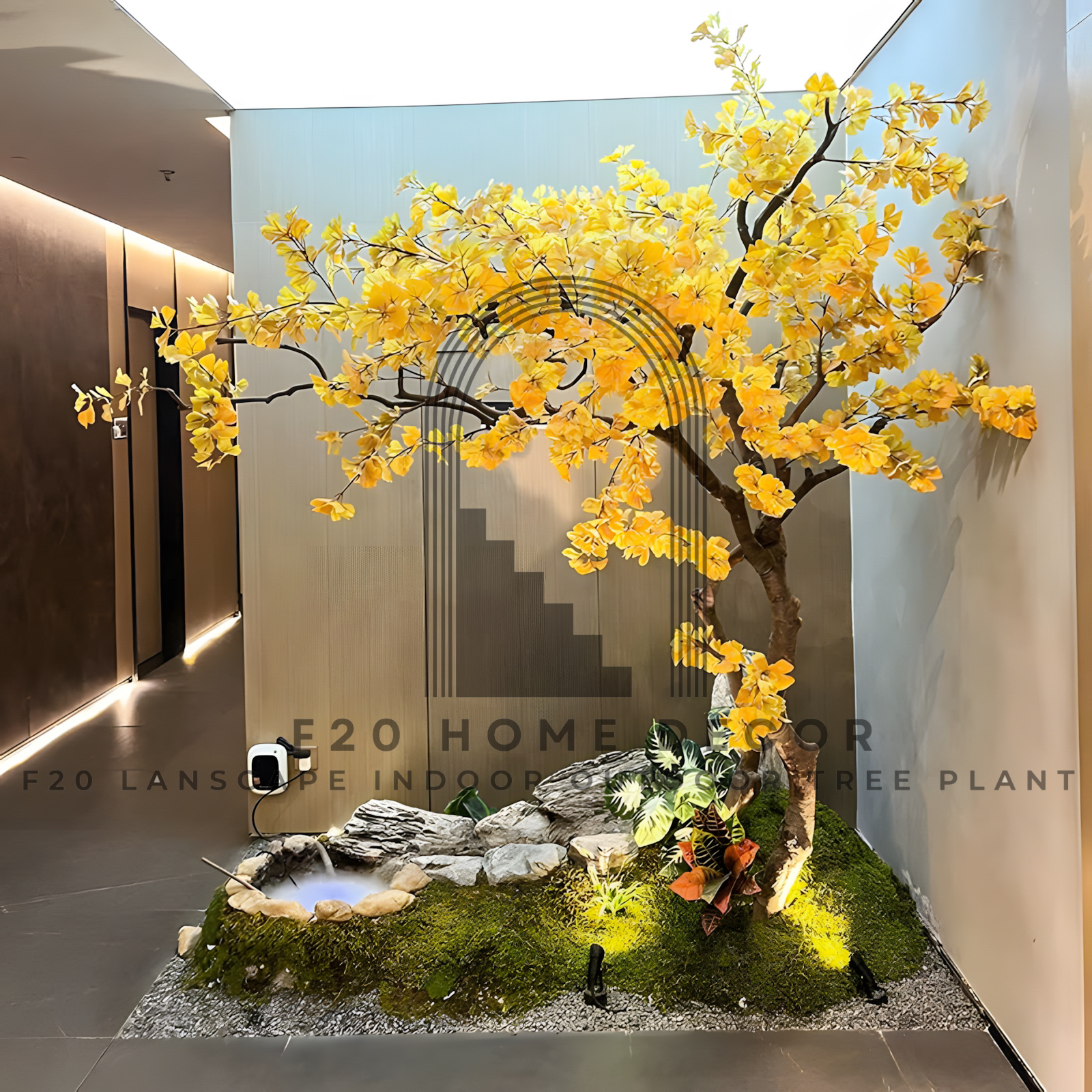 Cây bạch quả giả trang trí nhà hàng khách sạn