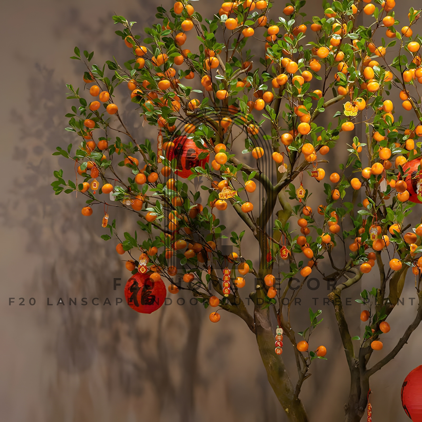 Hình ảnh chi tiết cây quất giả trong trang trí