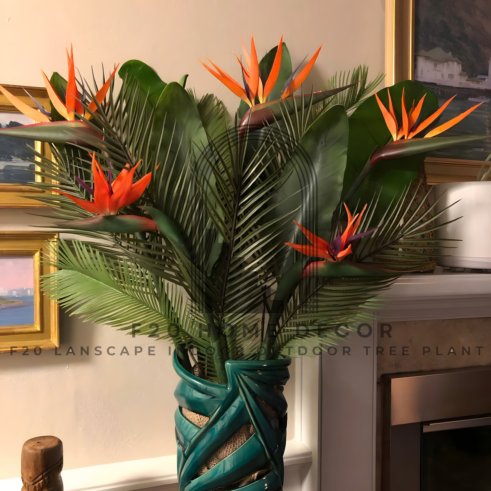 Chi tiết cành hoa thiên điểu giả tô không gian