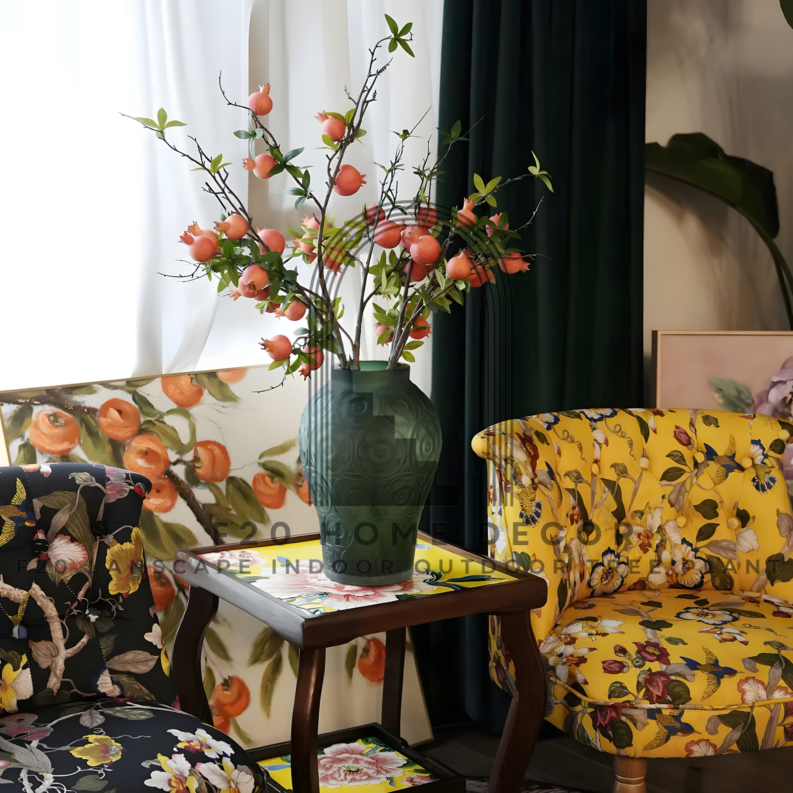 Cành cây lựu giả 6 quả