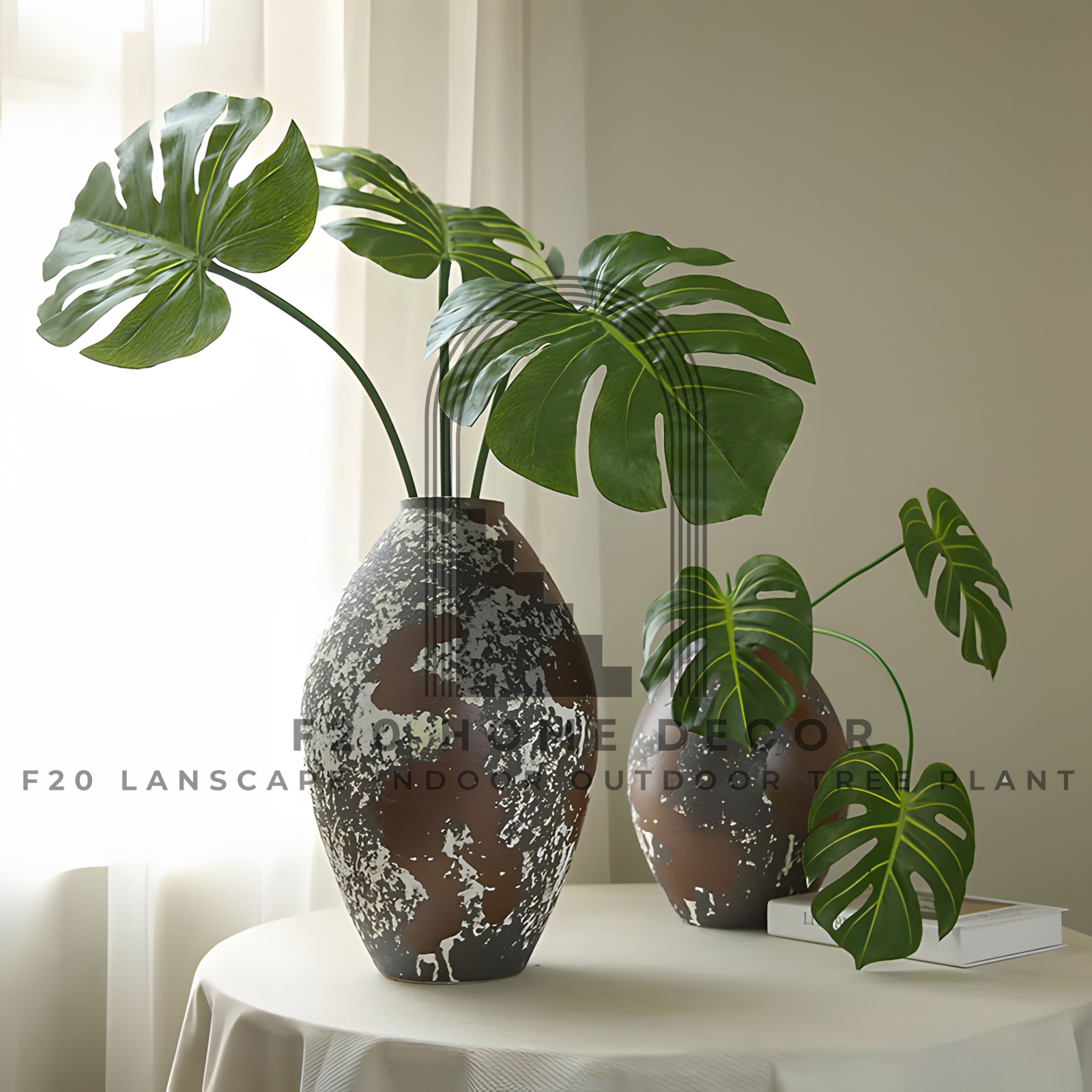 Lá Montera trầu bà giả trang trí