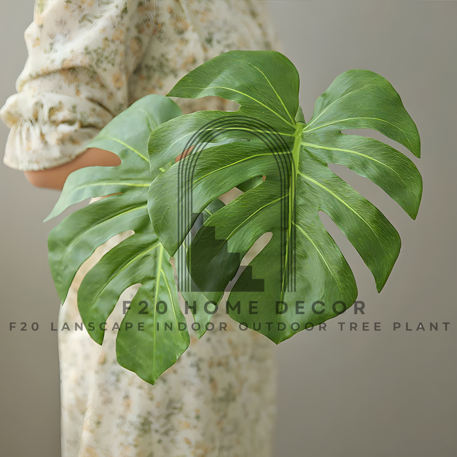 Chi tiết hình ảnh lá Montera trầu bà giả dùng để trang trí