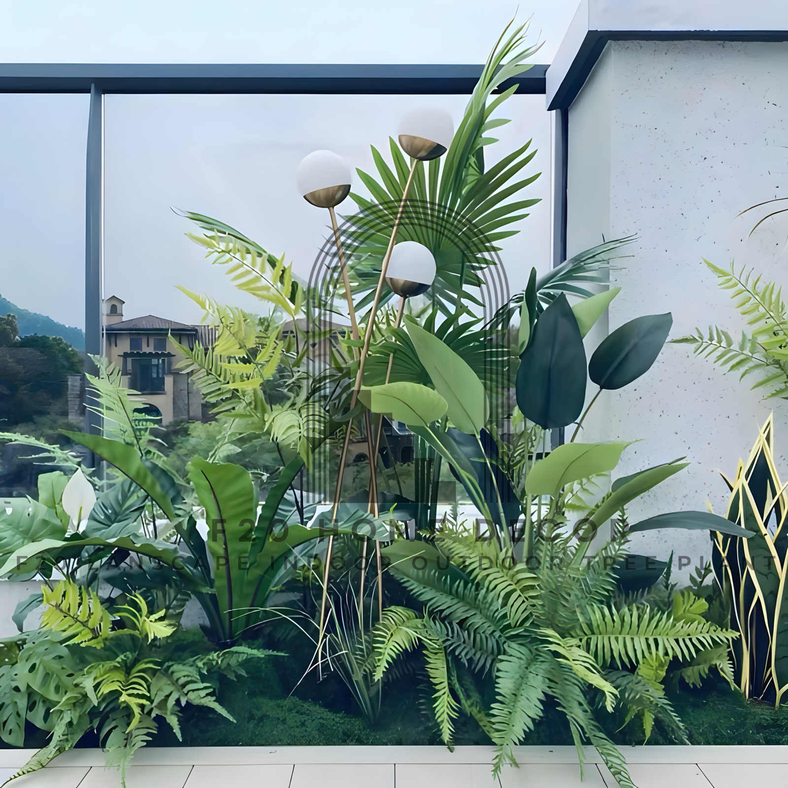 Tiểu cảnh cây giả xanh tưới tô điểm mọi không gian