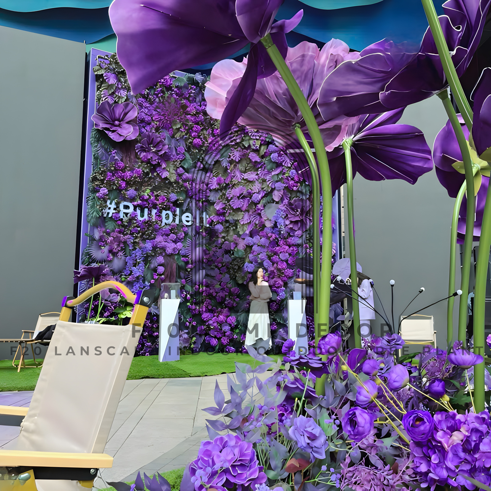 Thi công tường hoa giả, cổng hoa lụa