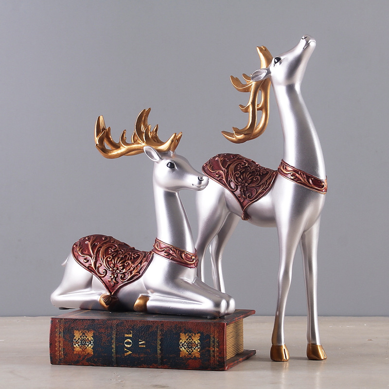 Tượng cặp hưu bạc