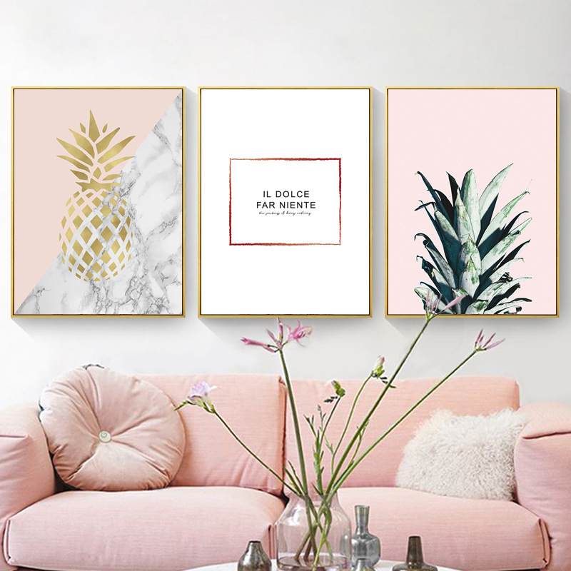 Bộ tranh treo tường canvas 3 bức trái khóm