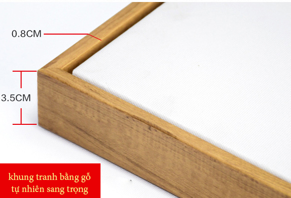 Khung tranh bằng gỗ tự nhiên