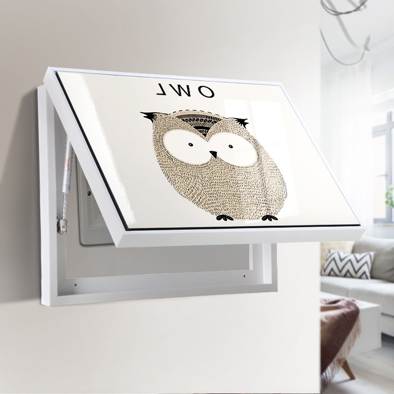 Tranh che tủ điện hình cú