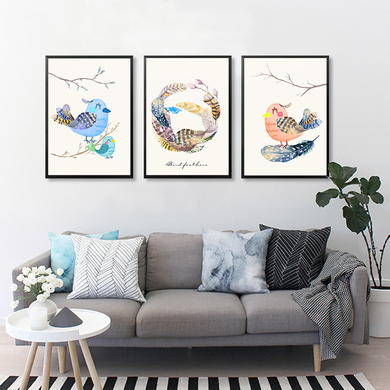 Tranh treo tường cặp chim bồ câu