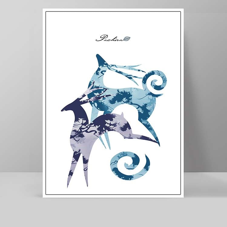 Tranh treo tường rừng và đàn hươu