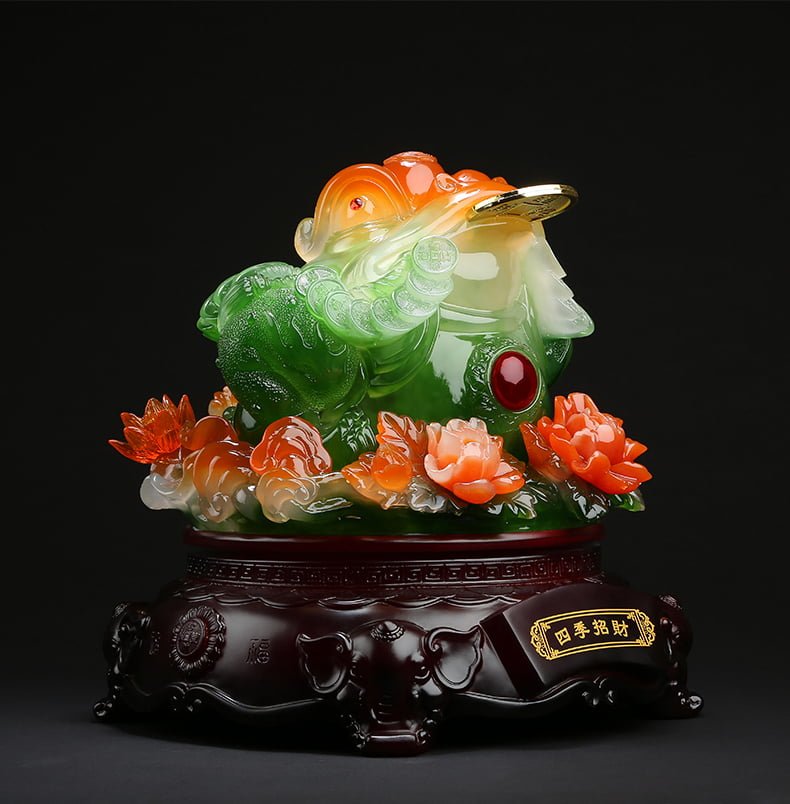 Cóc ngọc ngậm tiền màu xanh