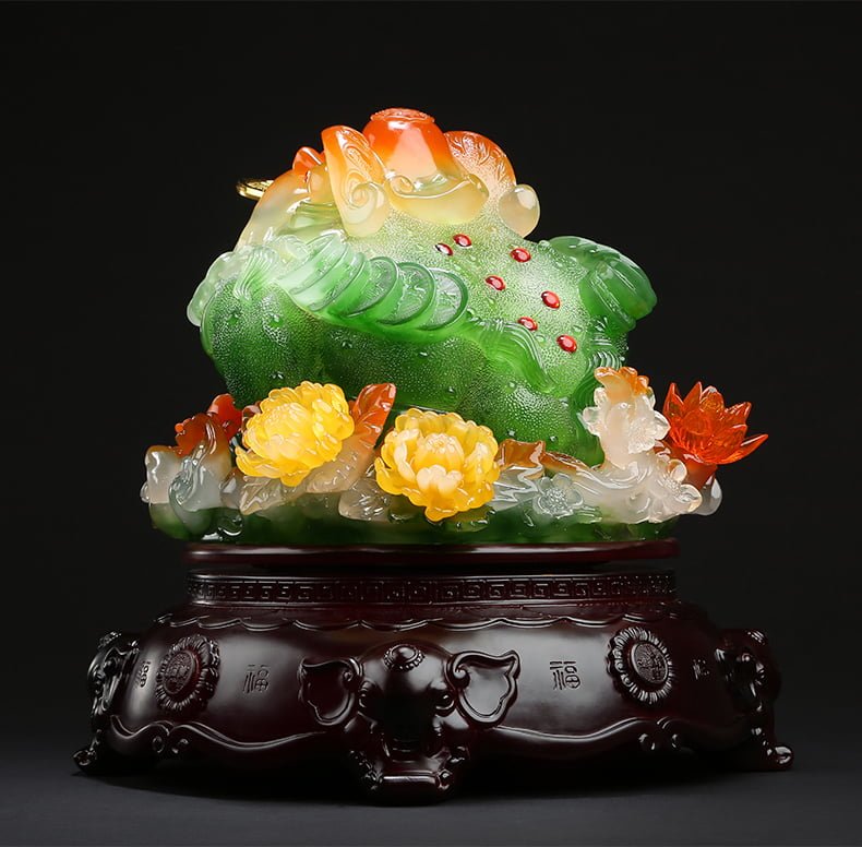 Cóc ngọc ngậm tiền màu xanh