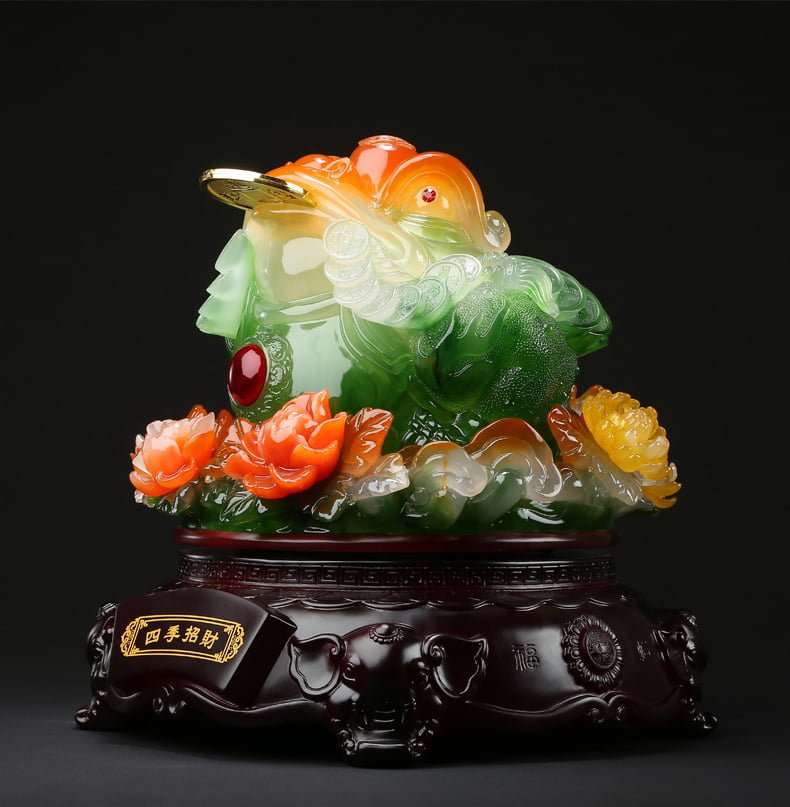 Cóc ngọc ngậm tiền màu xanh